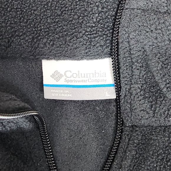 Columbia Women’s Fleece Jacket Black Full Zip Jacket Size Large - Picture 6 of 6
